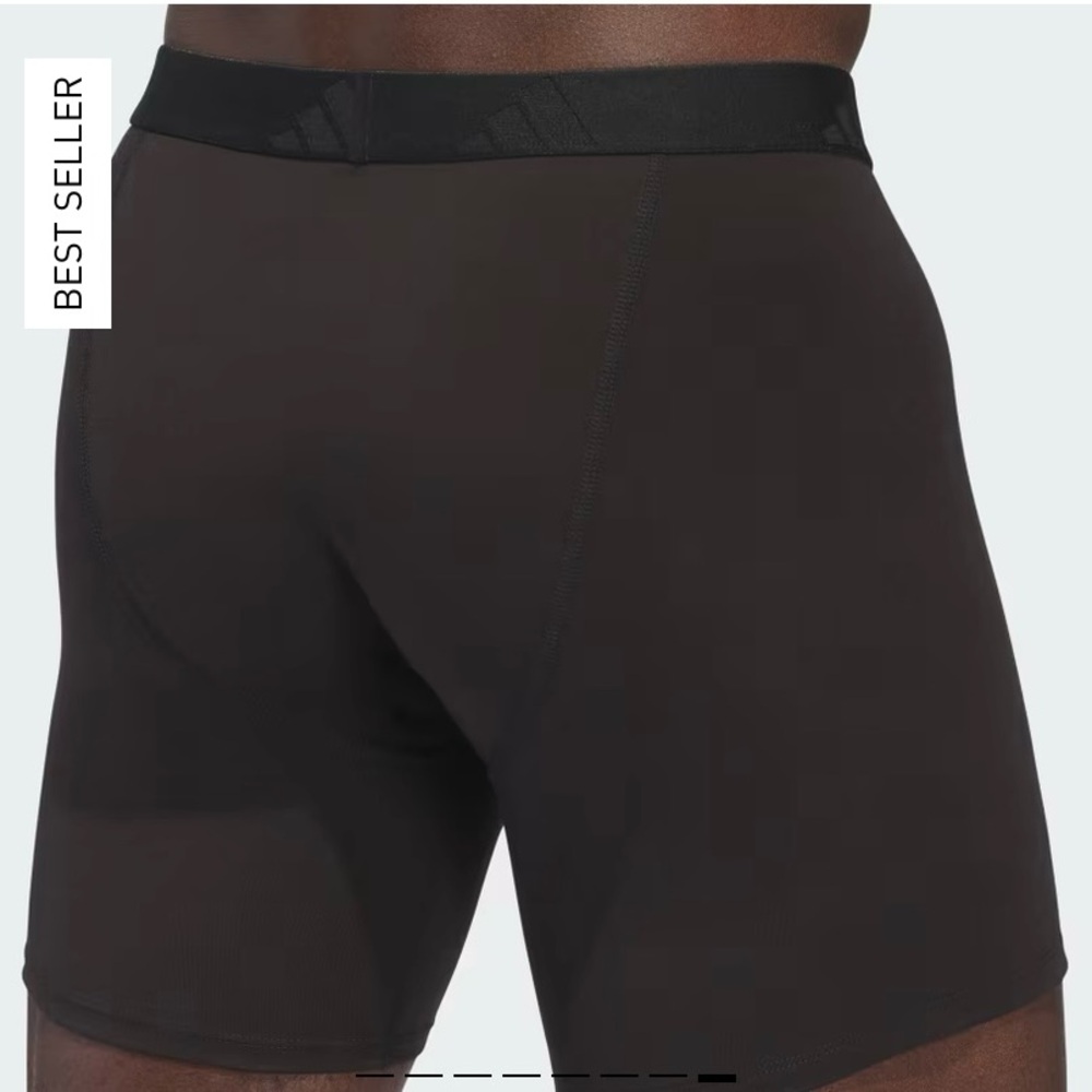 ADIDAS 3-Pack Luxe Comfort Boxer Briefs. Black/Heather Black. Size Large - Picture 3 of 11